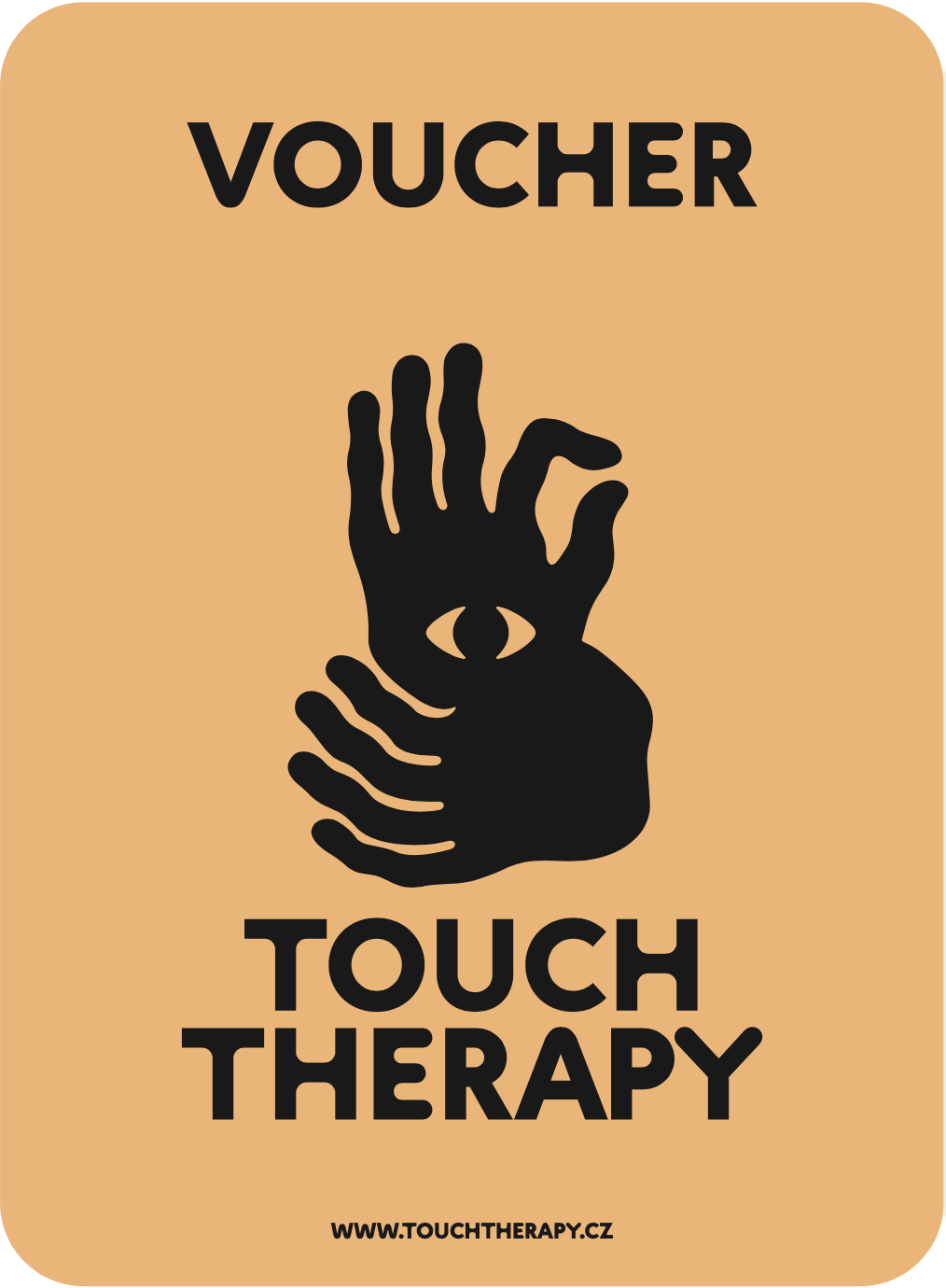 ruka držící poukázku na terapii do Touch Therapy s platností 1 rok